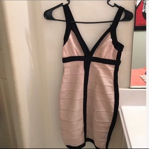 Coffee hot Miami styles bandage dress size M